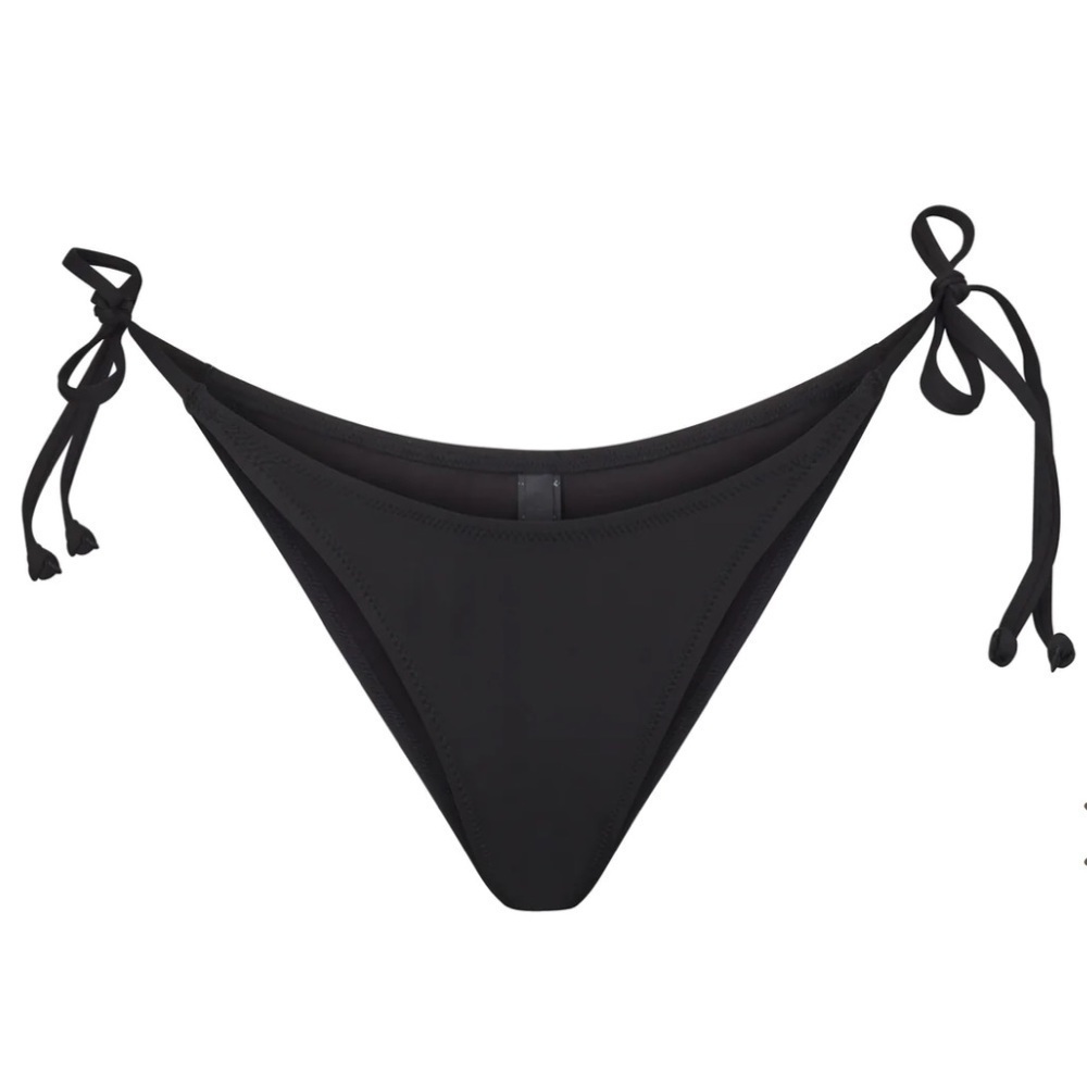 Skims Medium Dippy Tie Bottoms Bikini Cheeky Onyx Black NWT